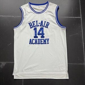 Fresh Prince Of Bel-Air Academy Will Smith Basketball Jersey White Blue Mens 3XL